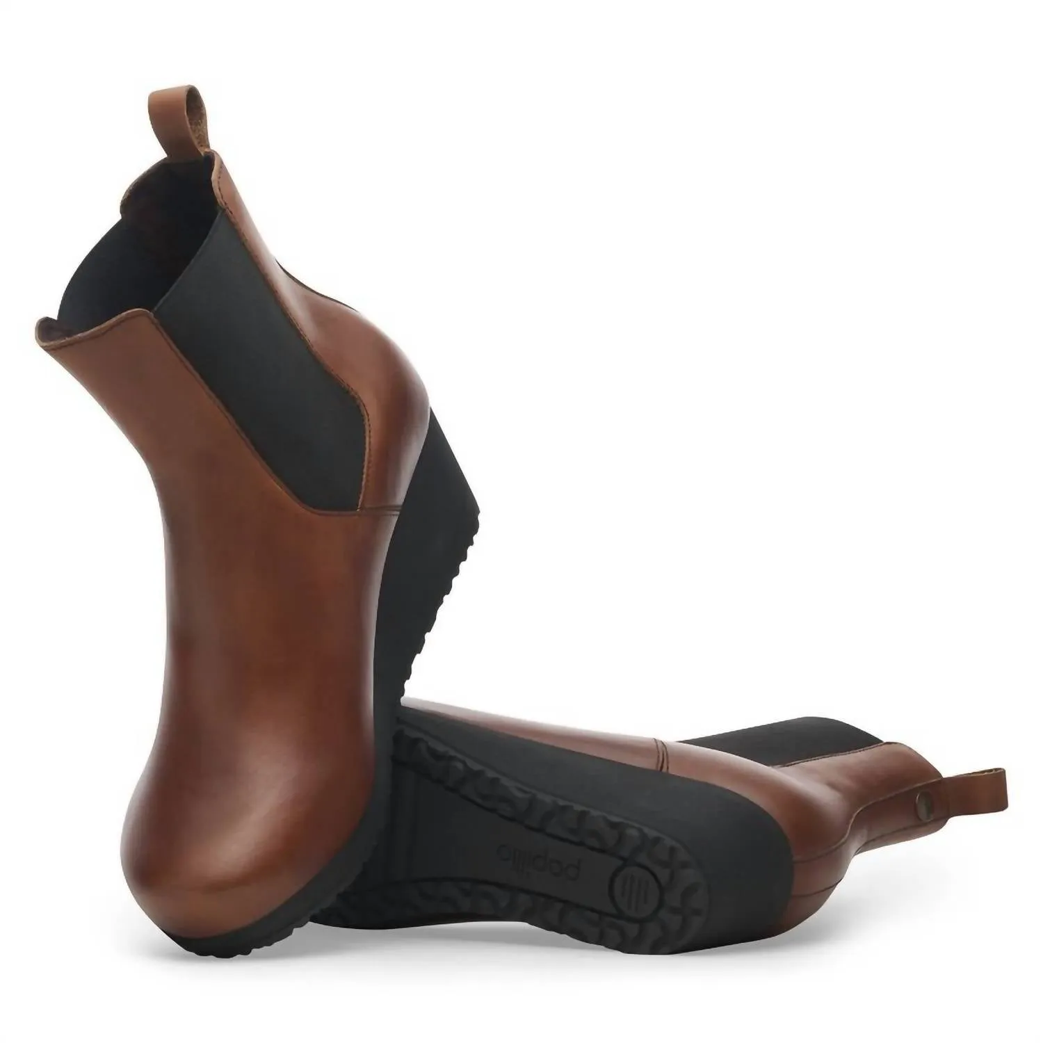 Damen Ebba Keilabsatz Stiefeletten in Schwarz / Cognac