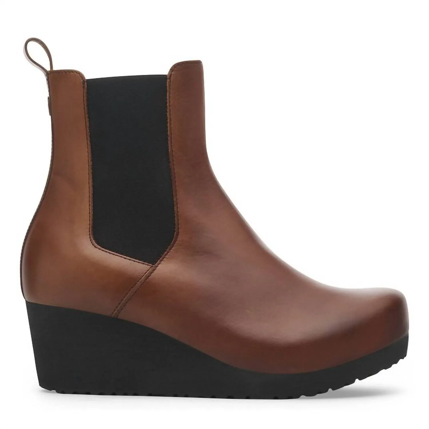 Damen Ebba Keilabsatz Stiefeletten in Schwarz / Cognac