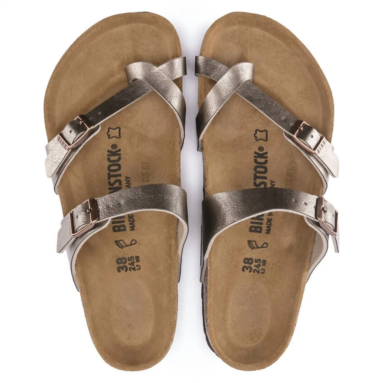 Mayari Original Fußbett-Sandalen für Damen - Regular Fit in elegantem Taube