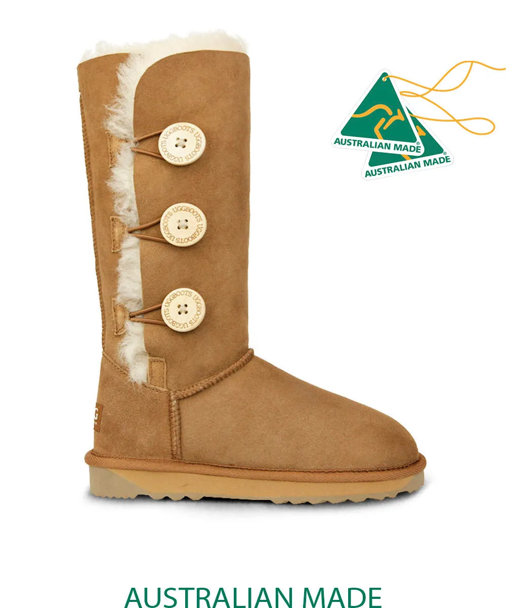 Damen UGG Premium 3-Knopf UGG Schuhe